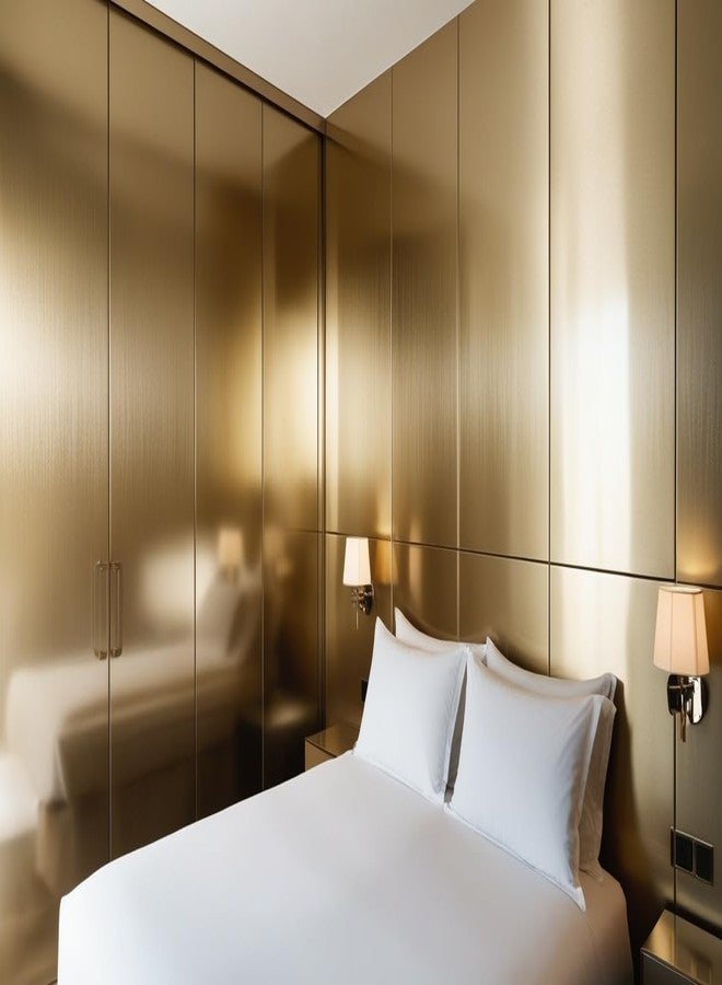 Indigo Metallic Emulsion Platinum Series - Sparkling Metallic Texture Wall Paint | Water-Based | Anti-Fungal & Algae Resistant | Interior & Exterior Use | 1 L 24k Gold - Image 4